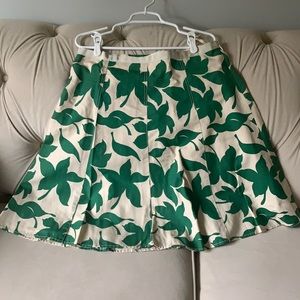 Cream and green cute skirt